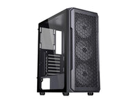 DIYPC S3-BK-ARGB Black USB3.0 Steel/ Tempered Glass ATX Mid Tower Gaming Computer Case w/ Tempered Glass Panel and 3 x ARGB LED Fans x Front (Pre-Installed)