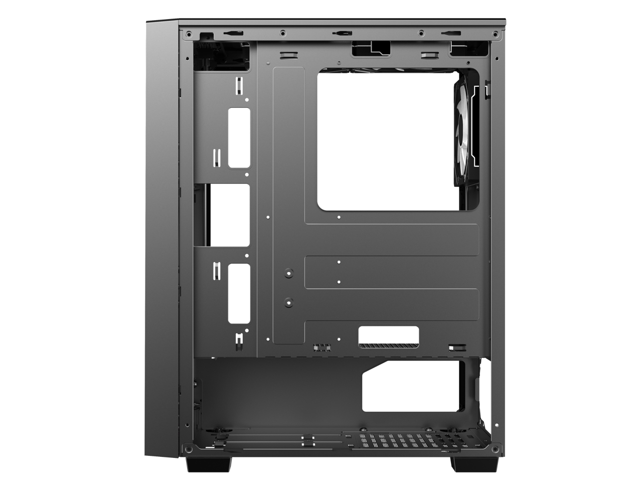 GAMEMAX Prism Premium Mid Tower USB3.0 Tempered Glass ATX Gaming Case w/3 x ARGB Fans (Pre-Installed)