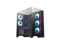 GAMEMAX Infinity Plus Black USB3.0 / Type C ATX Mid-Tower Gaming Computer Case w/3 x Tempered Glass Side Panel