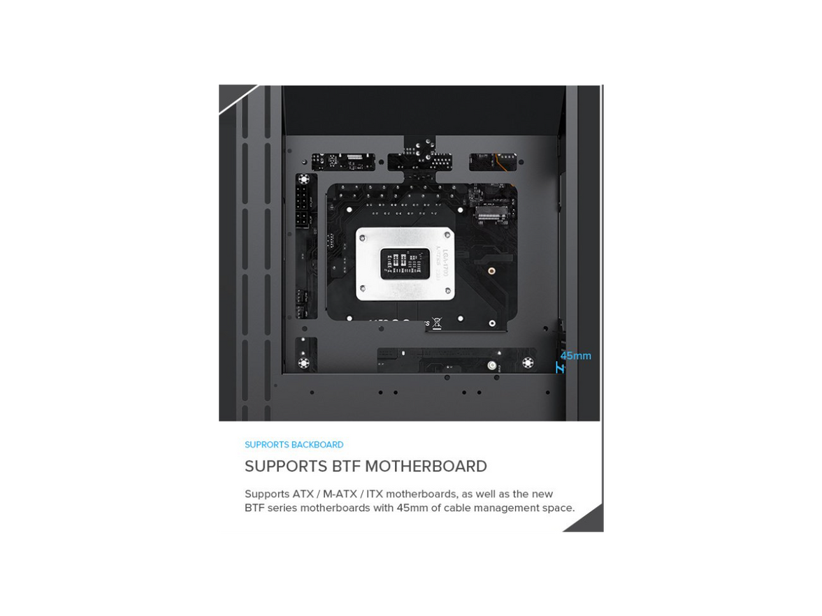 GAMEMAX Infinity Plus Black USB3.0 / Type C ATX Mid-Tower Gaming Computer Case w/3 x Tempered Glass Side Panel