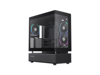 GAMEMAX Infinity N80 BK Black Tempered Glass USB3.0/Type C ATX Mid Tower Case w/6 ARGB Fans (Pre-Installed)