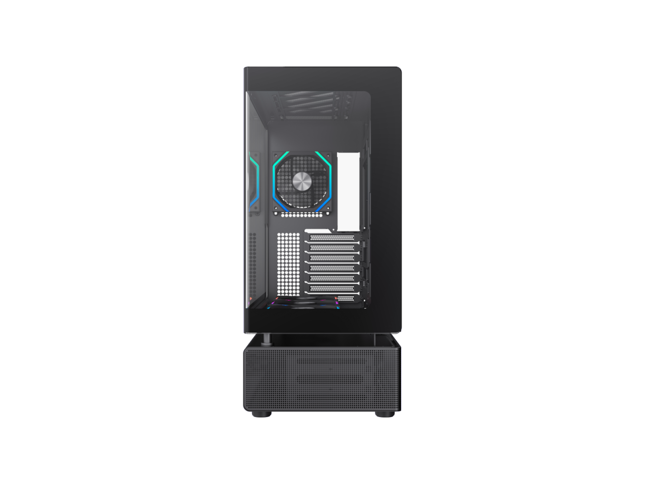GAMEMAX Infinity N80 BK Black Tempered Glass USB3.0/Type C ATX Mid Tower Case w/6 ARGB Fans (Pre-Installed)