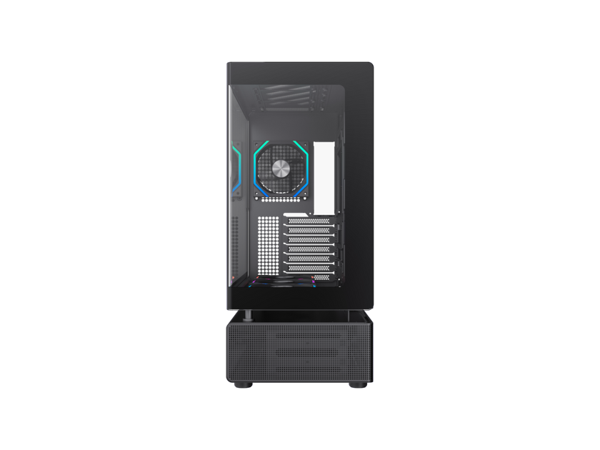 GAMEMAX Infinity N80 BK Black Tempered Glass USB3.0/Type C ATX Mid Tower Case w/6 ARGB Fans (Pre-Installed)