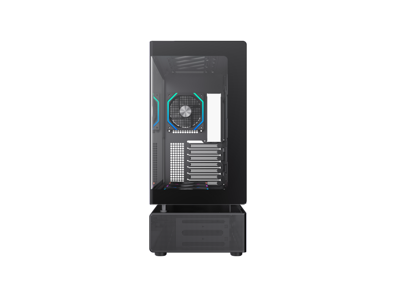 GAMEMAX Infinity N80 BK Black Tempered Glass USB3.0/Type C ATX Mid Tower Case w/6 ARGB Fans (Pre-Installed)