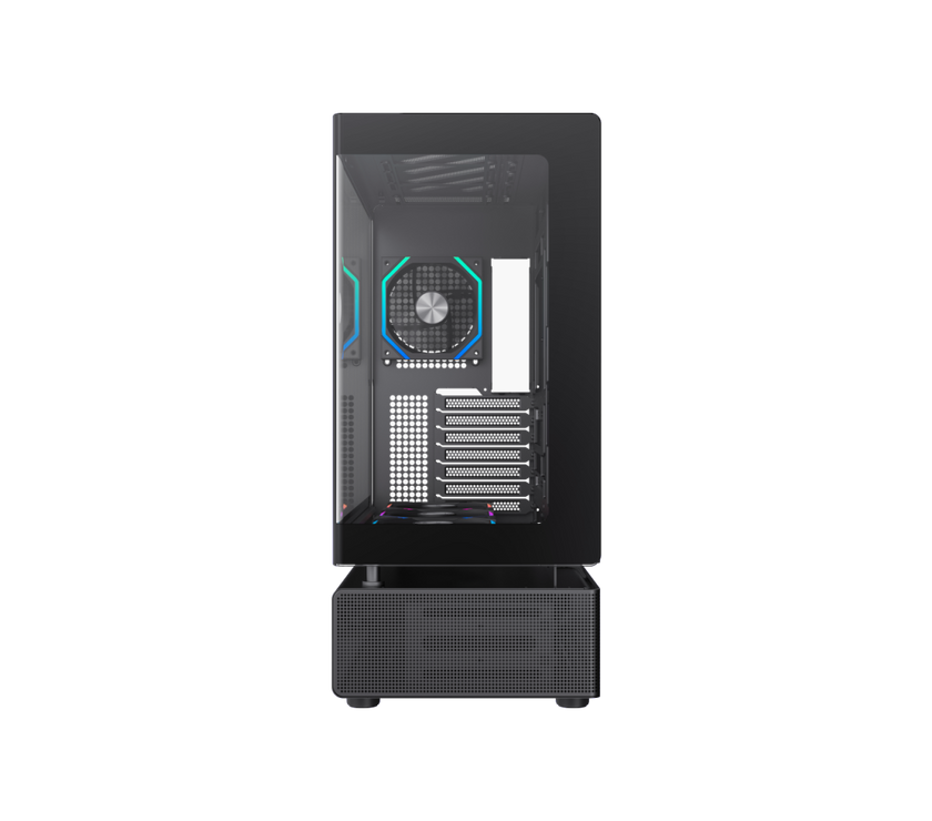 GAMEMAX Infinity N80 BK Black Tempered Glass USB3.0/Type C ATX Mid Tower Case w/6 ARGB Fans (Pre-Installed)