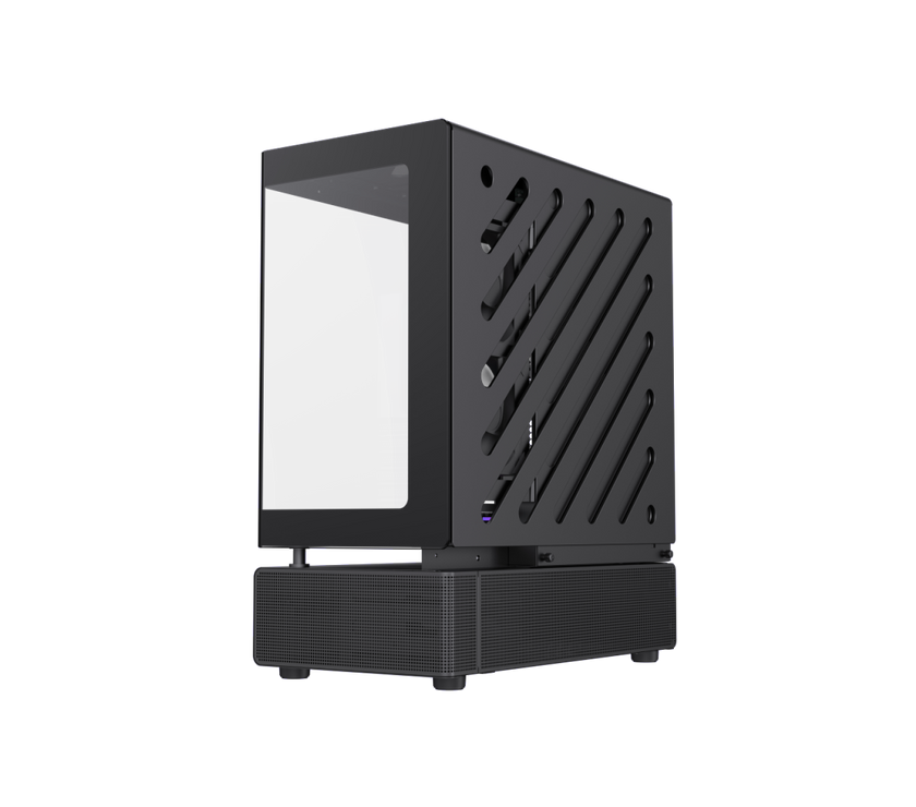 GAMEMAX Infinity N80 BK Black Tempered Glass USB3.0/Type C ATX Mid Tower Case w/6 ARGB Fans (Pre-Installed)