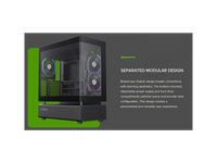 GAMEMAX Infinity N80 BK Black Tempered Glass USB3.0/Type C ATX Mid Tower Case w/6 ARGB Fans (Pre-Installed)