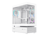 GAMEMAX Infinity N80 WH White Tempered Glass USB3.0/Type C ATX Mid Tower Case w/6 ARGB Fans (Pre-Installed)