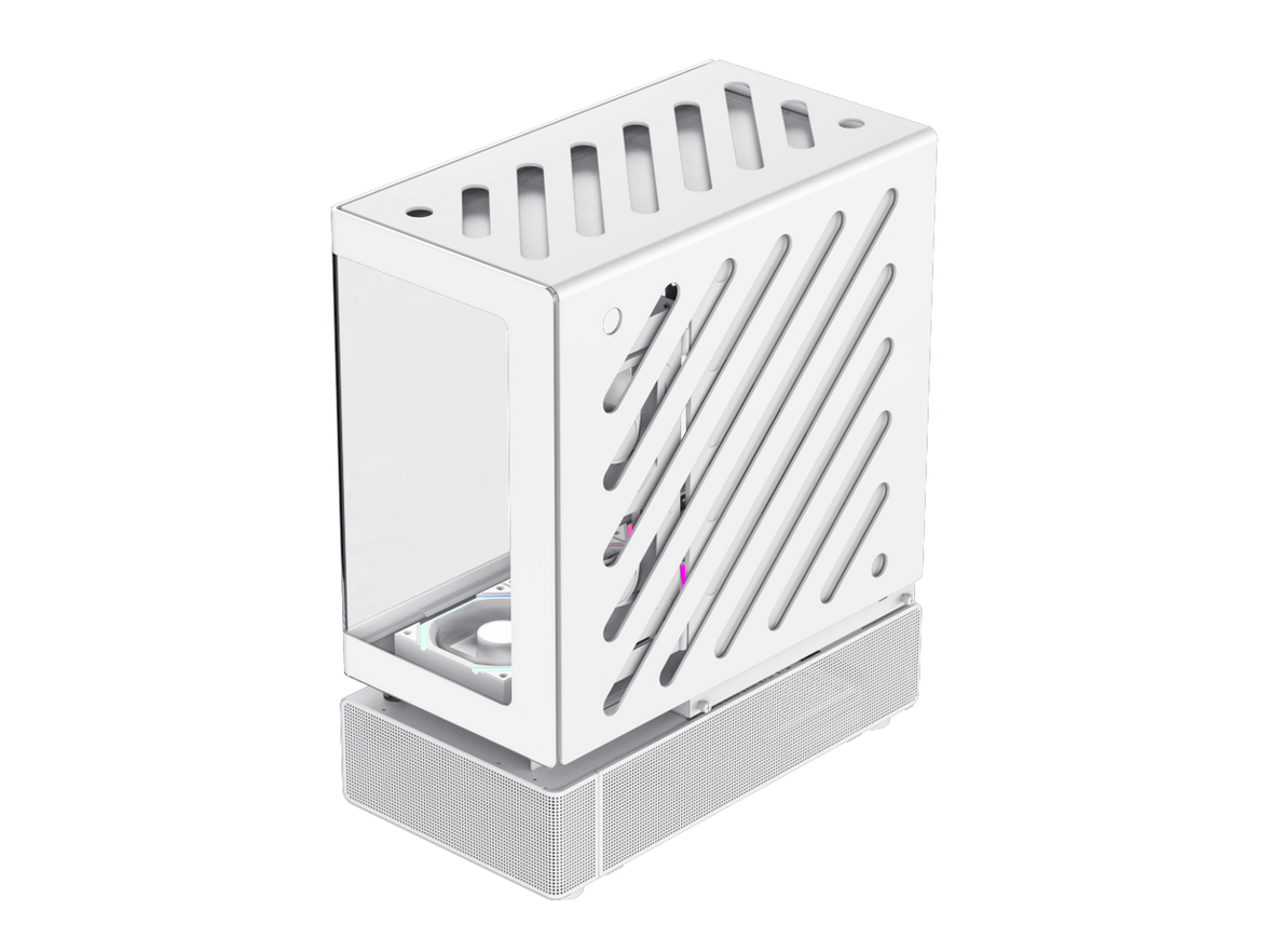 GAMEMAX Infinity N80 WH White Tempered Glass USB3.0/Type C ATX Mid Tower Case w/6 ARGB Fans (Pre-Installed)