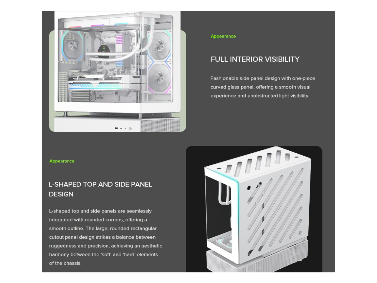 GAMEMAX Infinity N80 WH White Tempered Glass USB3.0/Type C ATX Mid Tower Case w/6 ARGB Fans (Pre-Installed)