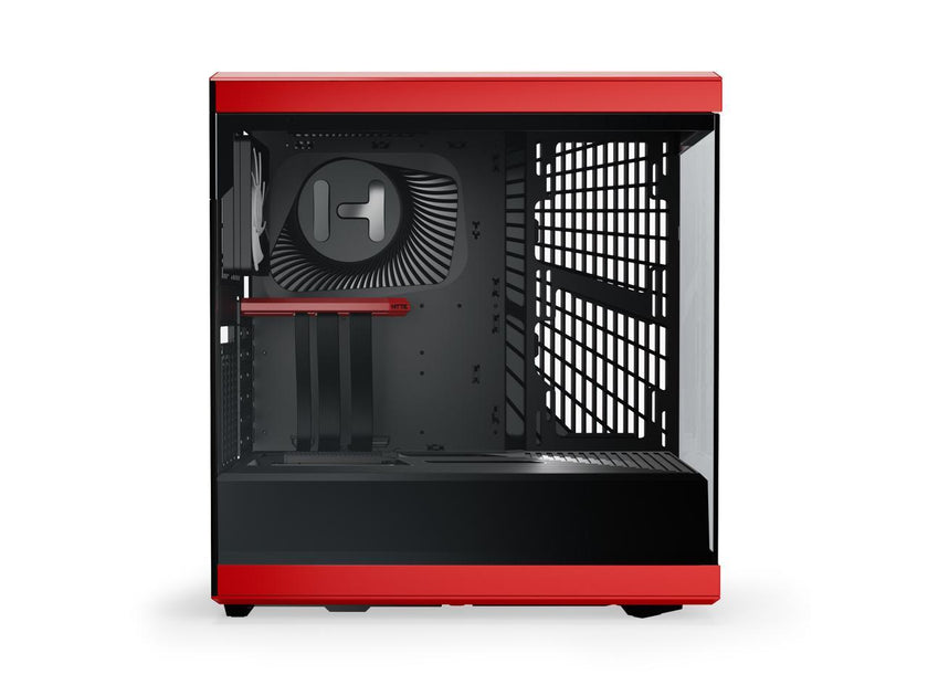 HYTE Y40 Mainstream Vertical GPU Case ATX Mid Tower Gaming Case with PCI Express 4.0 x 16 Riser Cable Included, Black/Red