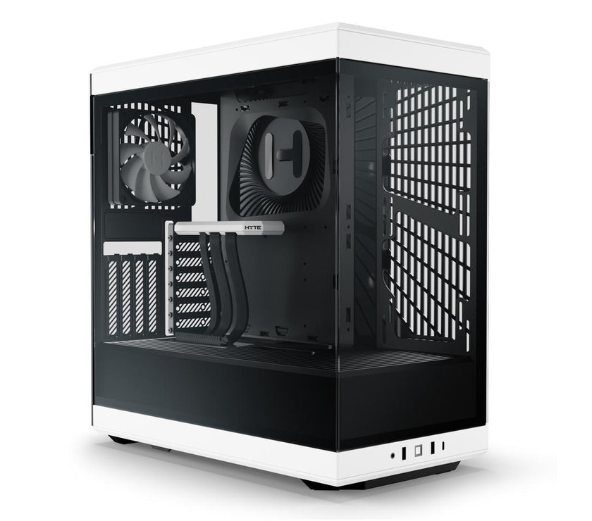 HYTE Y40 Mainstream Vertical GPU Case ATX Mid Tower Gaming Case with PCI Express 4.0 x 16 Riser Cable Included, Black/White