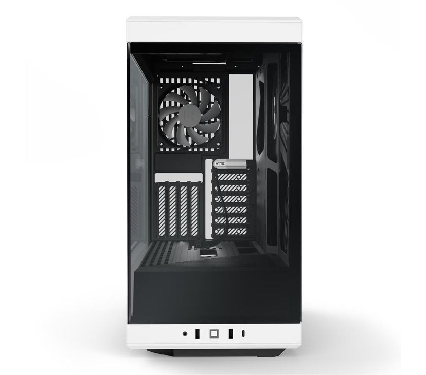 HYTE Y40 Mainstream Vertical GPU Case ATX Mid Tower Gaming Case with PCI Express 4.0 x 16 Riser Cable Included, Black/White