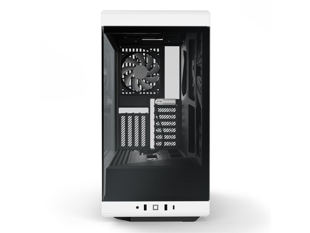 HYTE Y40 Mainstream Vertical GPU Case ATX Mid Tower Gaming Case with PCI Express 4.0 x 16 Riser Cable Included, Black/White