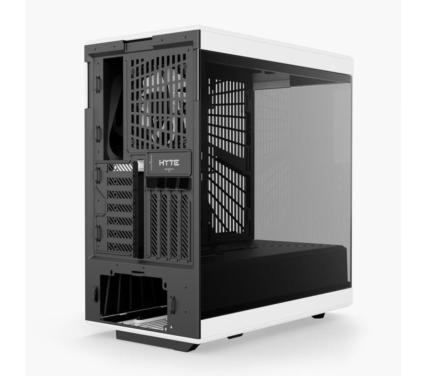 HYTE Y40 Mainstream Vertical GPU Case ATX Mid Tower Gaming Case with PCI Express 4.0 x 16 Riser Cable Included, Black/White