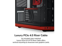 HYTE Y70 CS-HYTE-Y70-BR Dual Chamber Mid-Tower ATX Case with PCIe 4.0 Express Riser Cable Included, Red/Black