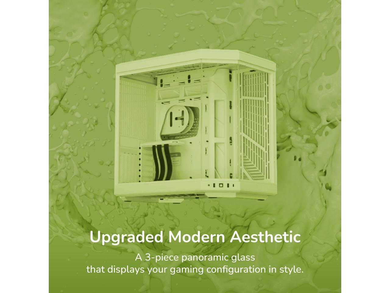 HYTE CS-HYTE-Y70-MM Matcha Milk ABS / Steel / Tempered Glass Dual Chamber Mid-Tower ATX Case Case (Computer Cases - ATX Form)