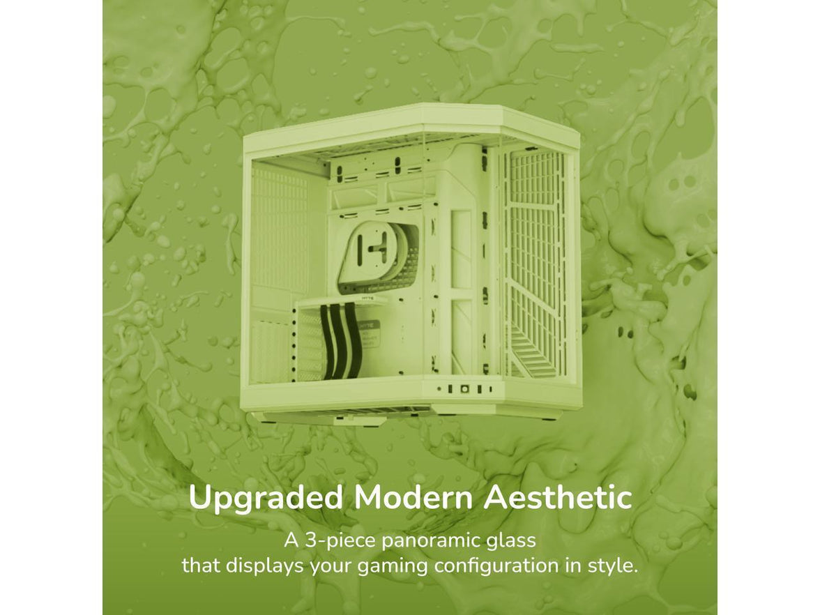 HYTE CS-HYTE-Y70-MM Matcha Milk ABS / Steel / Tempered Glass Dual Chamber Mid-Tower ATX Case Case (Computer Cases - ATX Form)