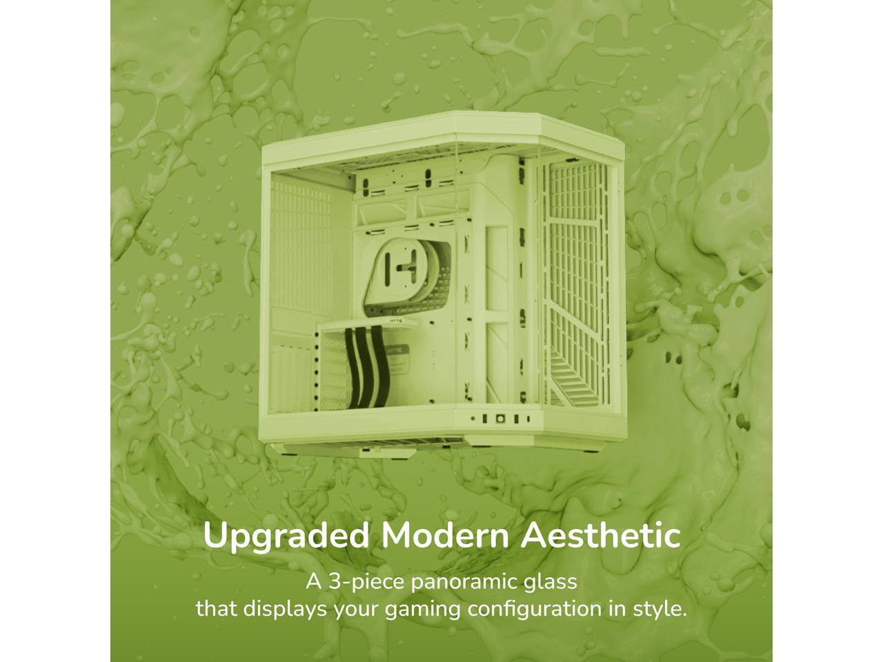 HYTE CS-HYTE-Y70-MM Matcha Milk ABS / Steel / Tempered Glass Dual Chamber Mid-Tower ATX Case Case (Computer Cases - ATX Form)