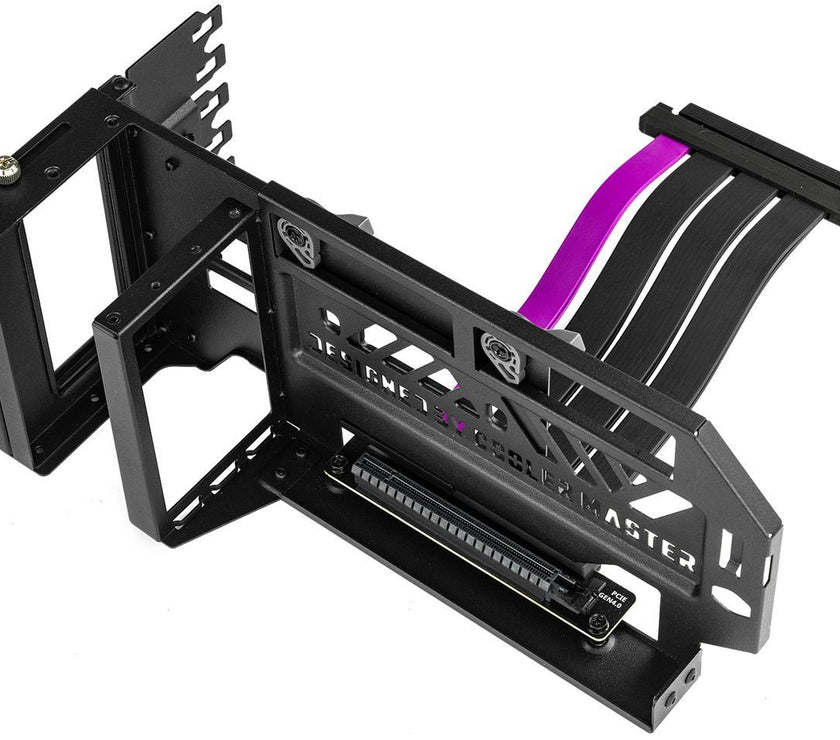 Cooler Master MasterAccessory Vertical Graphics Card Holder Kit V3 with Premium Riser Cable PCI-E 4.0 x16 - 165mm, Compatibility PCIe 4.0 and Older for E-ATX, ATX, Micro ATX Chassis