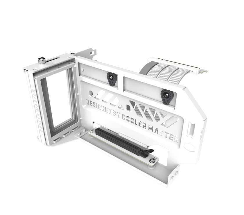 Cooler Master MasterAccessory Vertical GPU Card Holder Kit V3 White, Premium Riser Cable PCI-E 4.0 x16-165mm, PCIe 3.0 Compatible, Adjustable Length for E-ATX|ATX|Micro ATX Case (MCA-U000R-WFVK03)