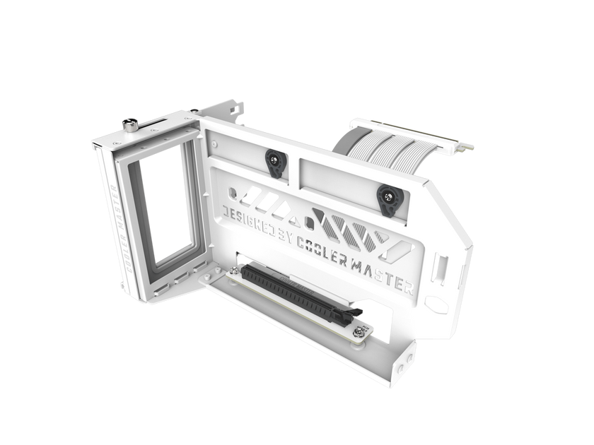 Cooler Master MasterAccessory Vertical GPU Card Holder Kit V3 White, Premium Riser Cable PCI-E 4.0 x16-165mm, PCIe 3.0 Compatible, Adjustable Length for E-ATX|ATX|Micro ATX Case (MCA-U000R-WFVK03)