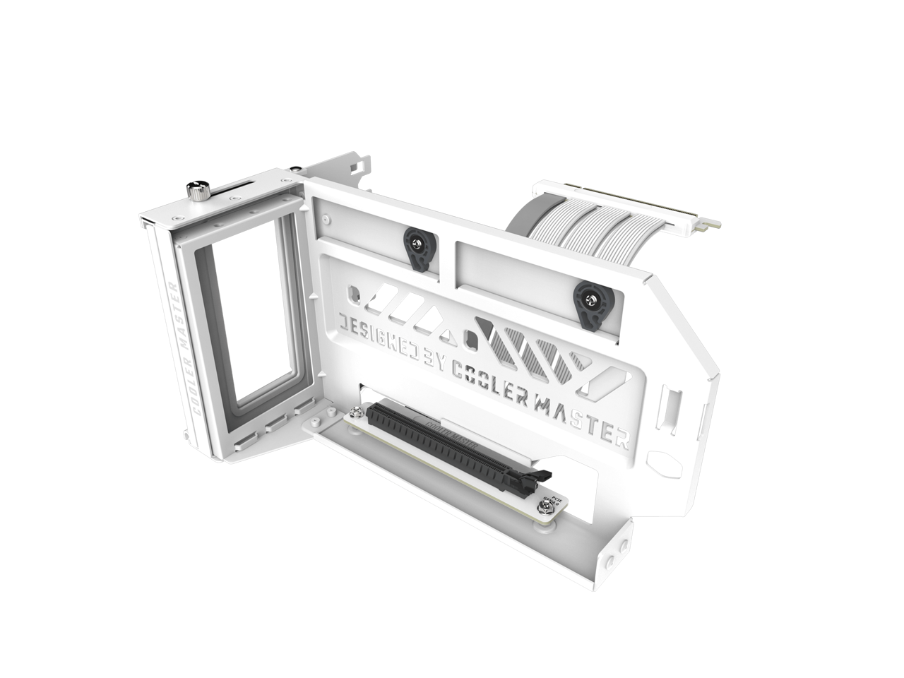 Cooler Master MasterAccessory Vertical GPU Card Holder Kit V3 White, Premium Riser Cable PCI-E 4.0 x16-165mm, PCIe 3.0 Compatible, Adjustable Length for E-ATX|ATX|Micro ATX Case (MCA-U000R-WFVK03)