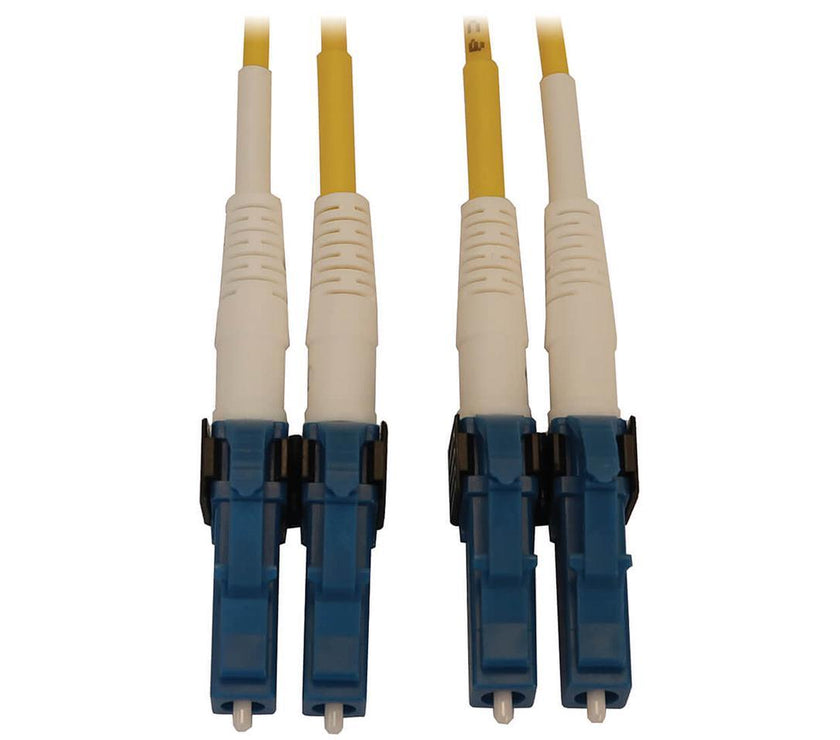 Tripp Lite Switchable Fiber Patch Cable, Single Mode Duplex, LC to LC, 9/125 OS2, 400 GbE, Yellow, LSZH Jacket, 4 Meters / 13.1 Feet (N370X-04M)