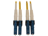 Tripp Lite Switchable Fiber Patch Cable, Single Mode Duplex, LC to LC, 9/125 OS2, 400 GbE, Yellow, LSZH Jacket, 4 Meters / 13.1 Feet (N370X-04M)