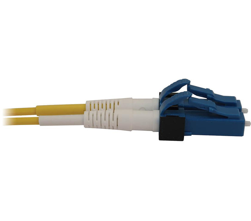 Tripp Lite Switchable Fiber Patch Cable, Single Mode Duplex, LC to LC, 9/125 OS2, 400 GbE, Yellow, LSZH Jacket, 4 Meters / 13.1 Feet (N370X-04M)