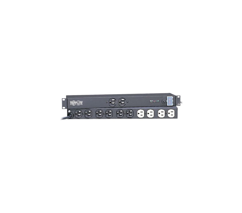 Tripp Lite Isobar Surge Protector Rackmount 12 Outlet 15' Cord Metal 1URM - Receptacles: 12 x NEMA 5-15R - 3840J