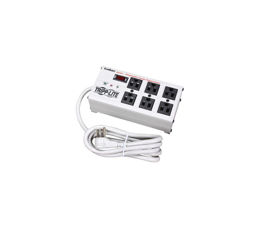 Tripp Lite ISOBAR6 6 ft. Cord 6 Outlets 3330 Joules Isobar Surge Suppressor