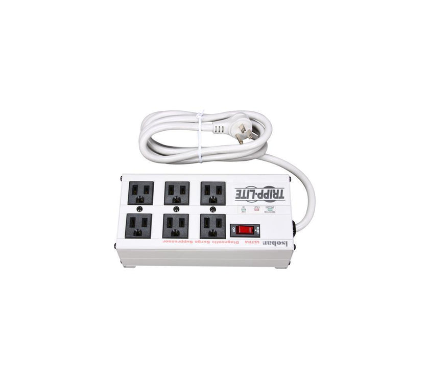 Tripp Lite ISOBAR6 6 ft. Cord 6 Outlets 3330 Joules Isobar Surge Suppressor