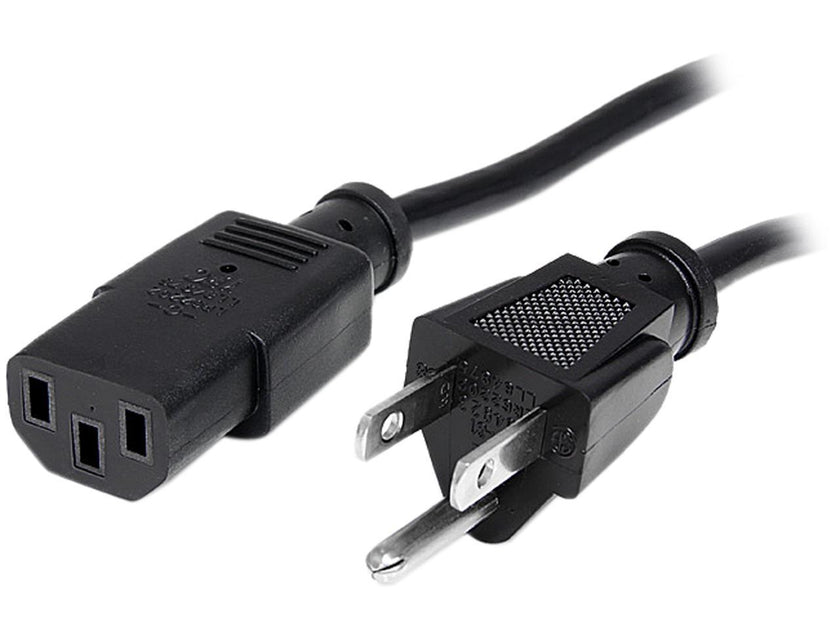 StarTech.com PXT101_10 10 ft Standard Computer Power Cord - NEMA 5-15P to C13 - 10ft NEMA 5-15P to IEC 320 C13 Power Cable