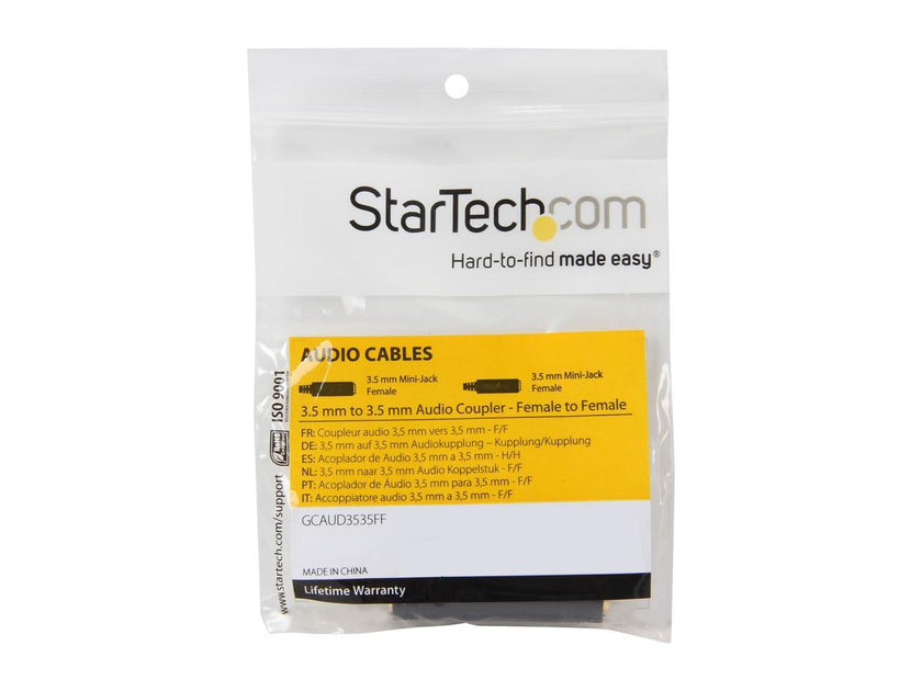 StarTech.com GCAUD3535FF 3.5 mm to 3.5 mm Audio Coupler - Female to Female