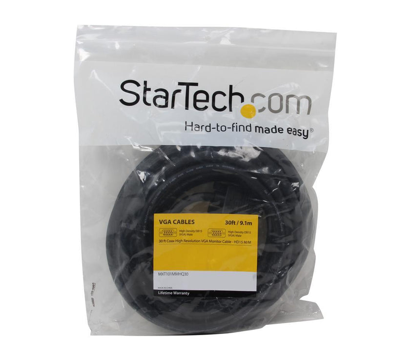 StarTech.com MXT101MMHQ30 30 ft. Coax High Resolution Monitor VGA Cable HD15 M/M