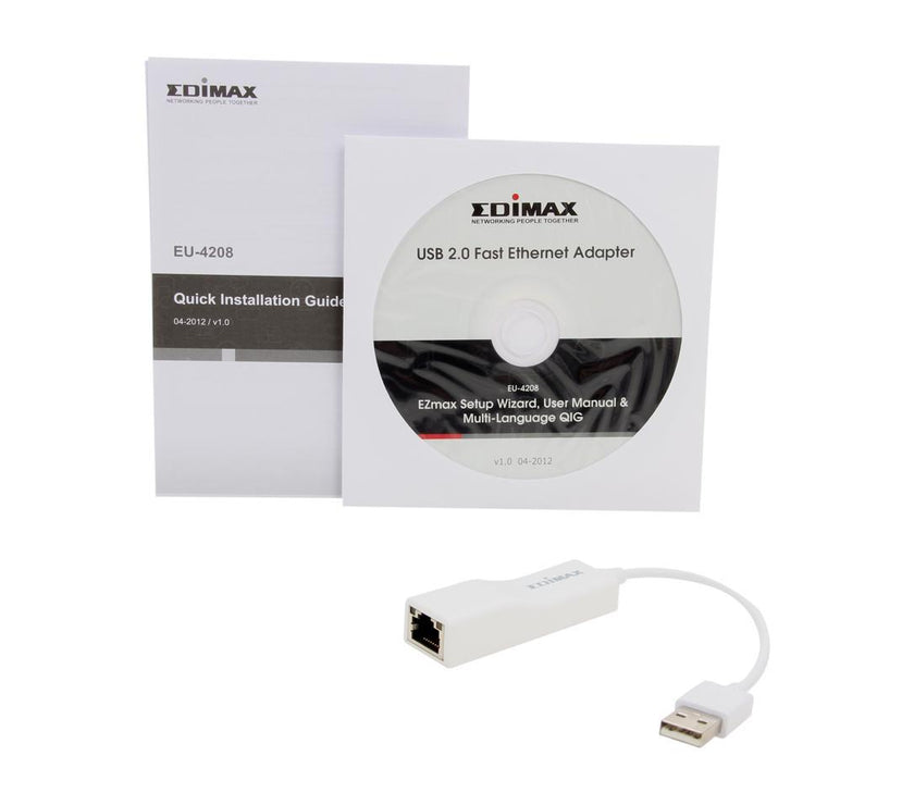 EDIMAX EU-4208 Fast Ethernet Adapter 10/100Mbps USB 2.0 1 x RJ45