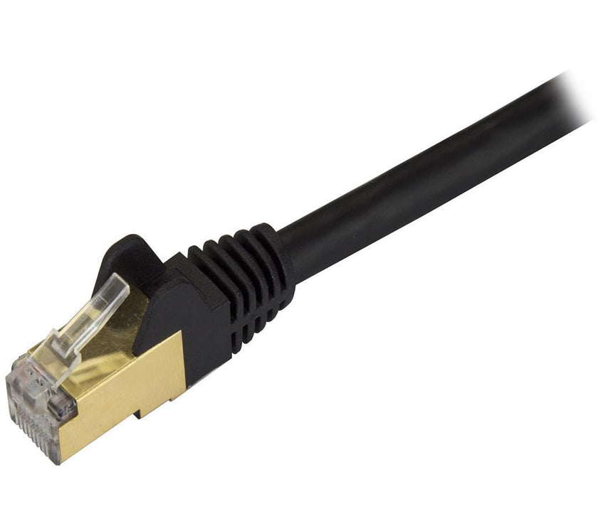 StarTech.com C6ASPAT12BK 12 ft. Cat 6A Black Shielded Network Ethernet Cable