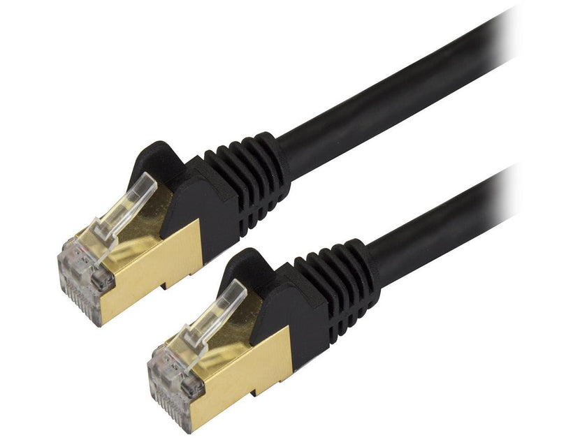 StarTech.com C6ASPAT12BK 12 ft. Cat 6A Black Shielded Network Ethernet Cable