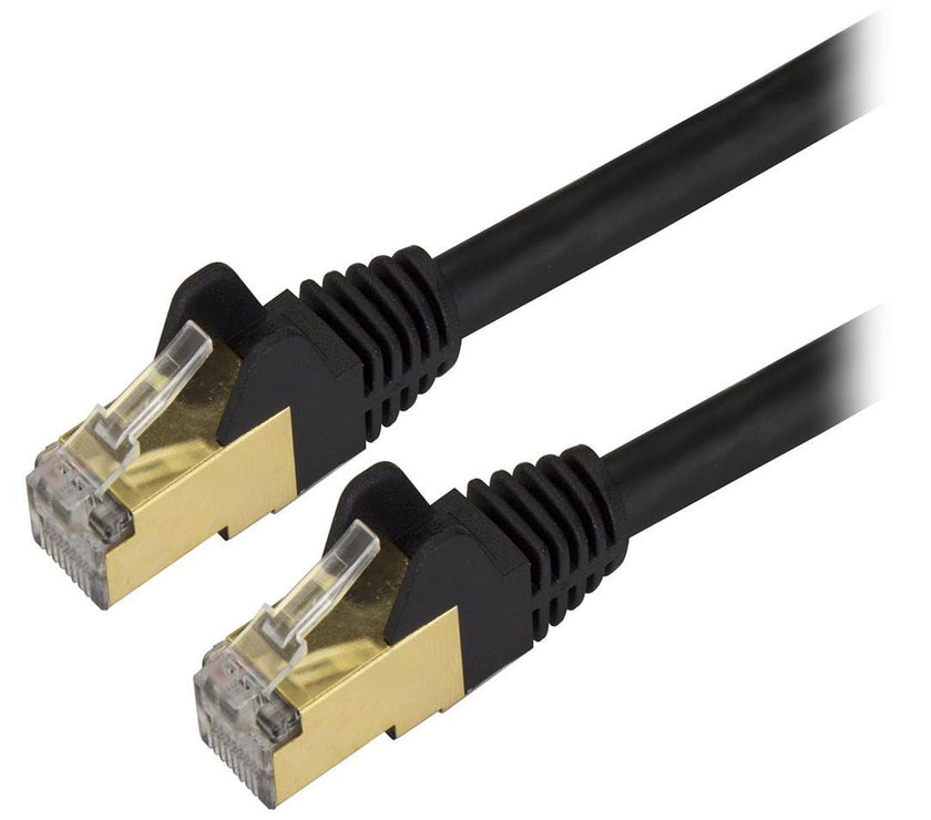 StarTech.com C6ASPAT12BK 12 ft. Cat 6A Black Shielded Network Ethernet Cable