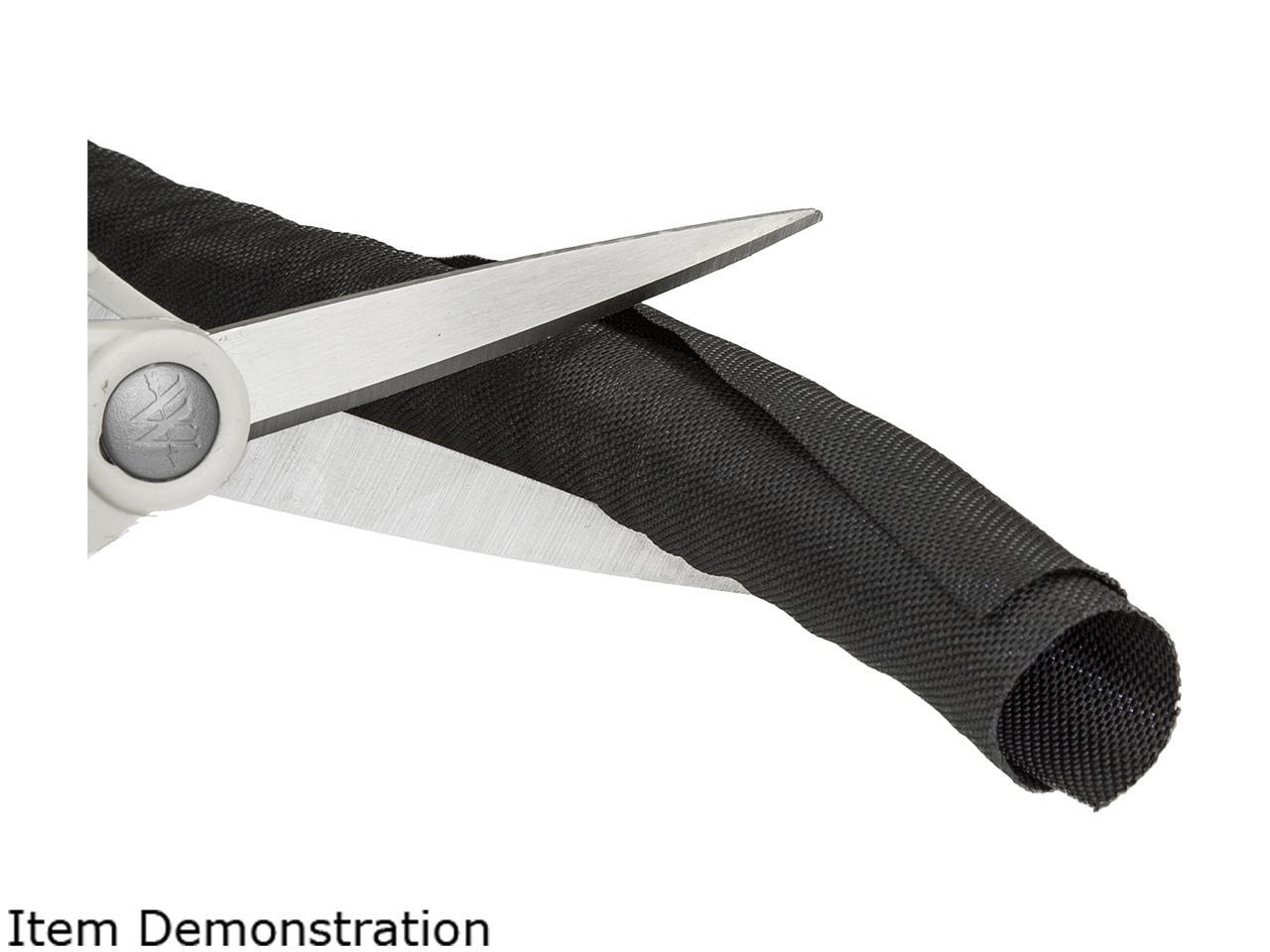 StarTech.com WKSTNCM2 15' / 4.6 m Cable Management Sleeve - Trimmable Fabric - Cord Concealer - Wire Hider - Cord Organizer (WKSTNCM2)