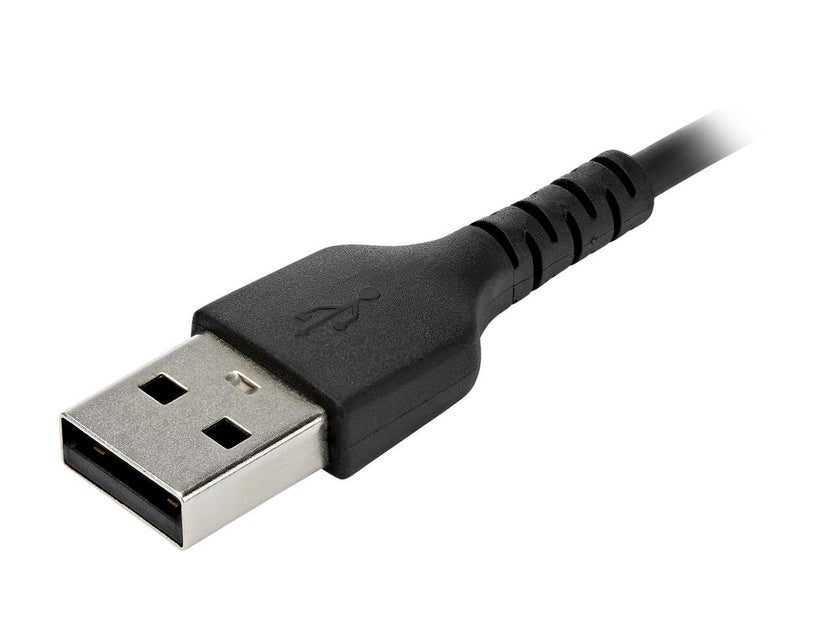 StarTech.com RUSB2AC1MB 1m (3.28 ft.) USB A to USB C Cable - High Quality USB 2.0 Data Transfer & Charge Cable - Male to Male - Aramid Fiber - Black (RUSB2AC1MB)