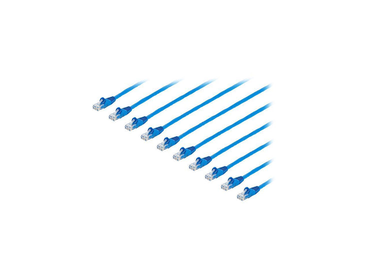 StarTech.com 3 ft. CAT6 Cable 10 Pack - Blue CAT6 Patch Cord - Snagless RJ45 Connectors - 24 AWG Copper Wire - Ethernet (N6PATCH3BL10PK)