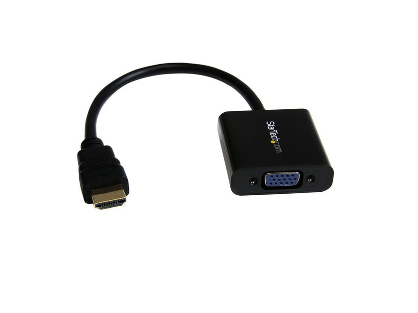 StarTech.com HD2VGAE2 HDMI to VGA Adapter - 1080p - 1920 x 1080 - Black - HDMI Converter - VGA to HDMI Monitor Adapter - 1 pack