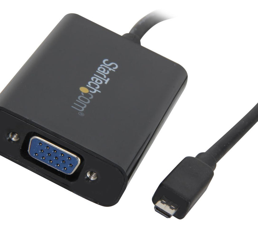 StarTech.com MCHD2VGAA2 Micro HDMI to VGA Adapter Converter with Audio for Smartphones / Ultrabooks / Tablets - 1920x1200