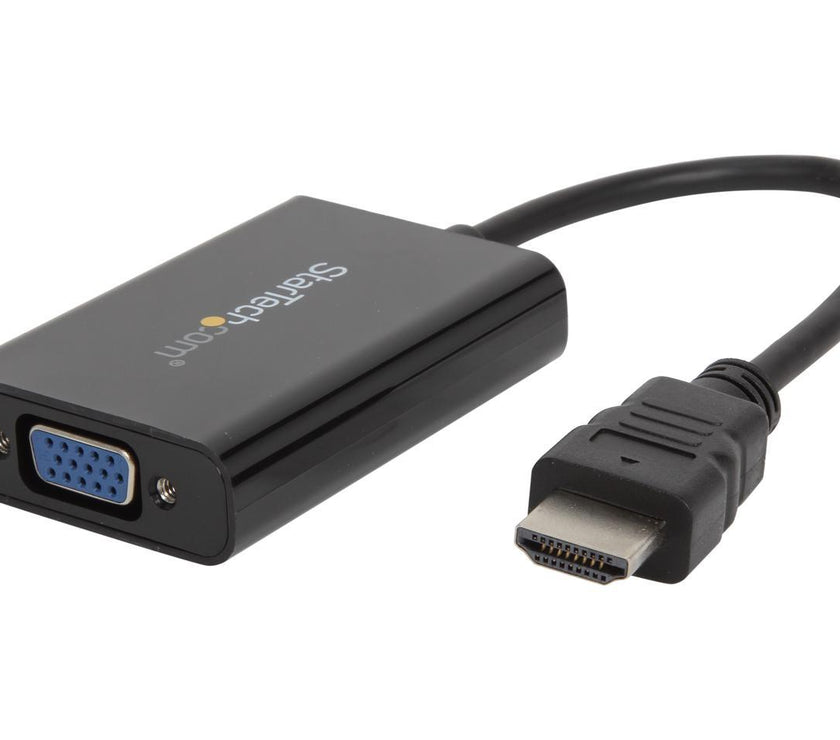 StarTech.com HD2VGAA2 HDMI to VGA Video Adapter Converter with Audio for Desktop PC / Laptop / Ultrabook - 1920 x 1200