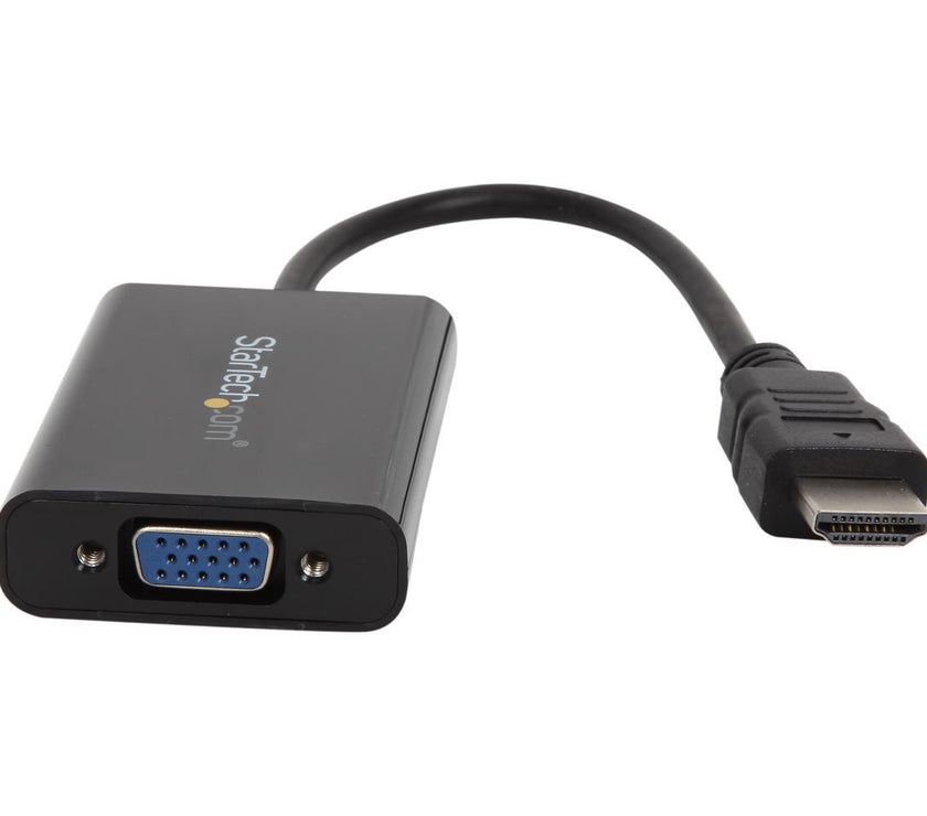 StarTech.com HD2VGAA2 HDMI to VGA Video Adapter Converter with Audio for Desktop PC / Laptop / Ultrabook - 1920 x 1200