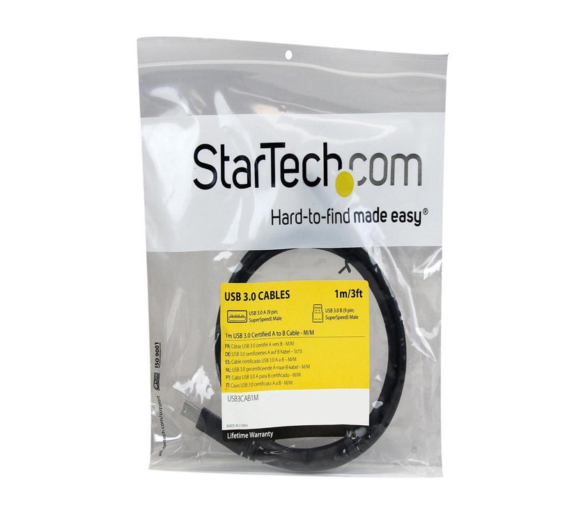 StarTech.com 1m Certified SuperSpeed USB 3.0 A to B Cable - M/M