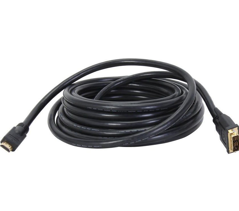StarTech.com HDDVIMM25 Black Connector A: 1 - HDMI (19 pin) Male Connector B: 1 - DVI-D (19 pin) Male HDMI to DVI-D Cable Male to Male