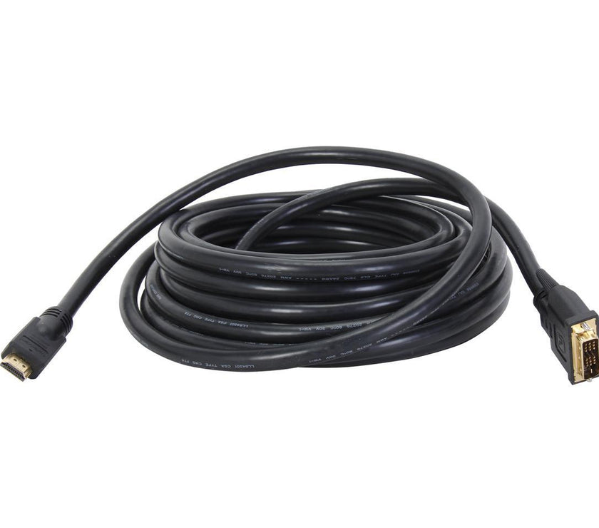 StarTech.com HDDVIMM25 Black Connector A: 1 - HDMI (19 pin) Male Connector B: 1 - DVI-D (19 pin) Male HDMI to DVI-D Cable Male to Male